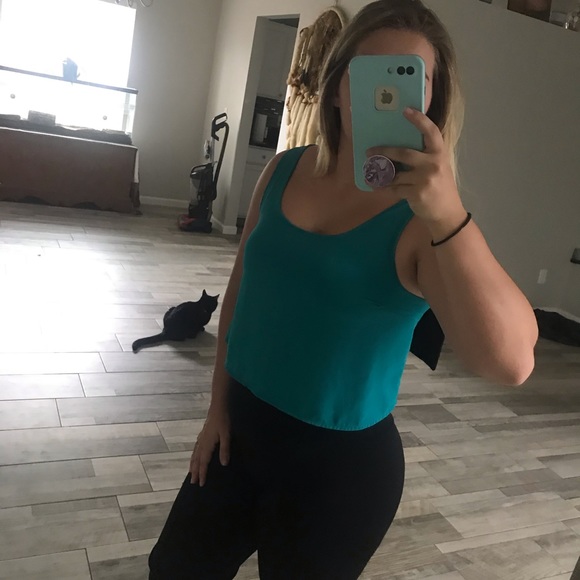 Blue Bow Back Crop Top - Picture 7 of 7